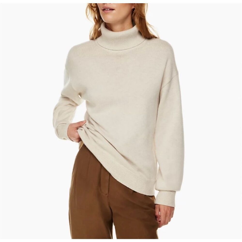 ✨Aritzia Wilfred Free Treasures Beige Sz XS Turtleneck Sweater✨